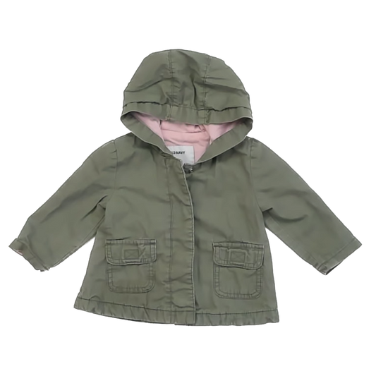 Old Navy Girls Green Jacket Size: 6-12 Months Green