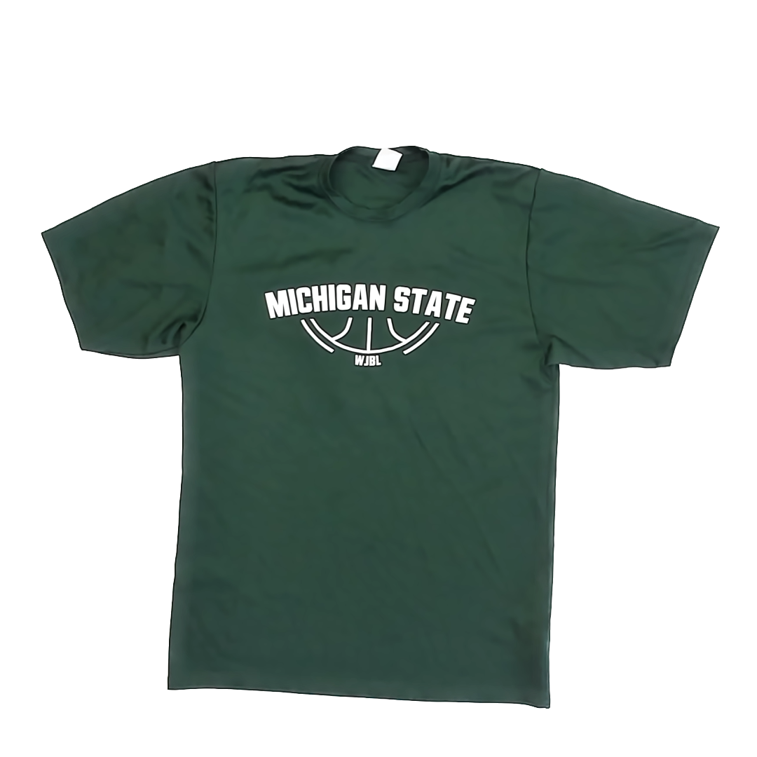 Michigan State Boys Green Athletic Top Size: Youth L Green