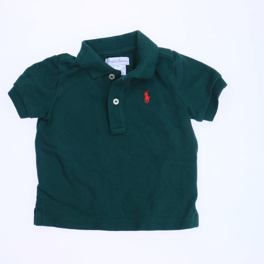 Ralph Lauren Boys Green Polo Shirt Size: 6 Months Green