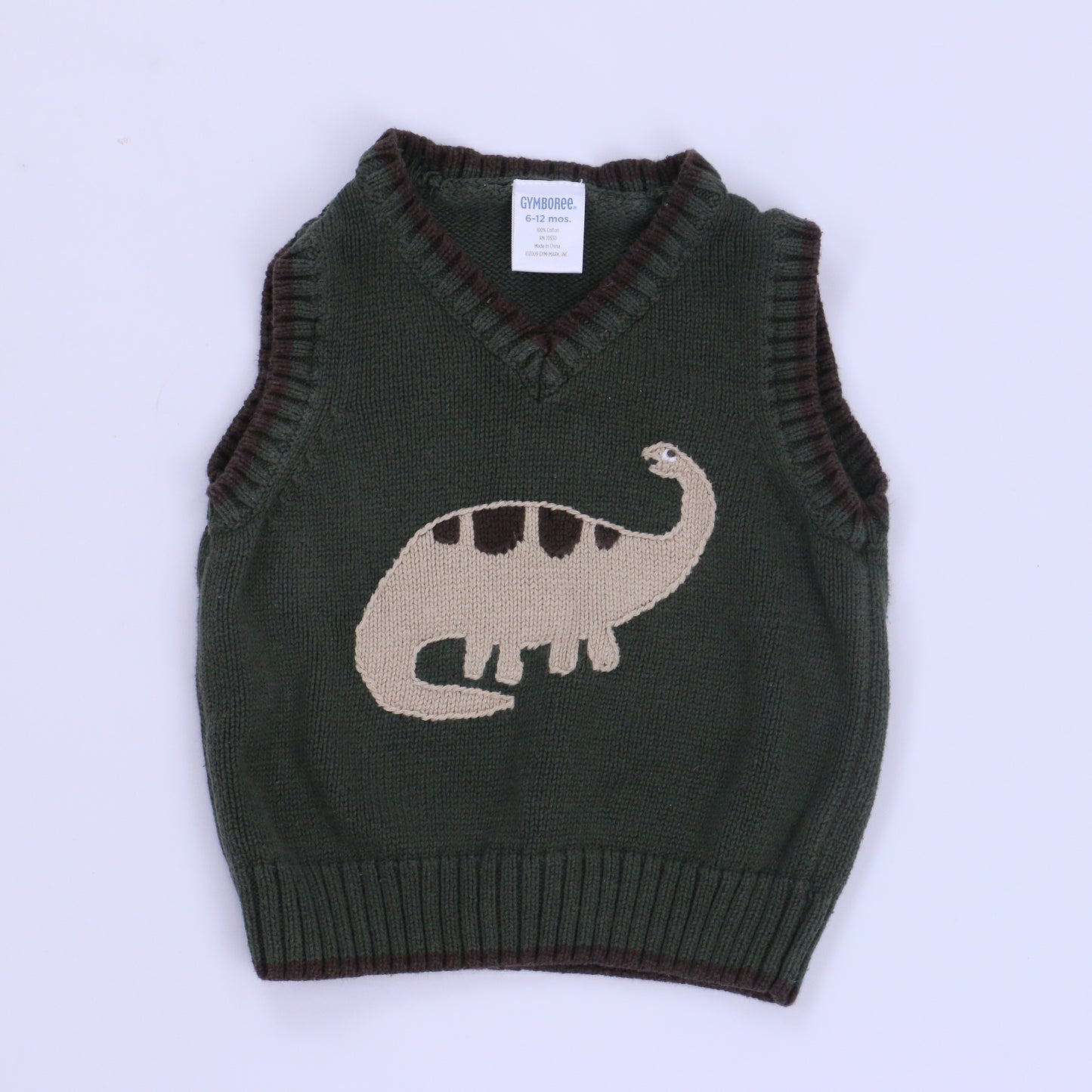 Gymboree Boys Green Sweater Vest Size: 6-12 Months Green
