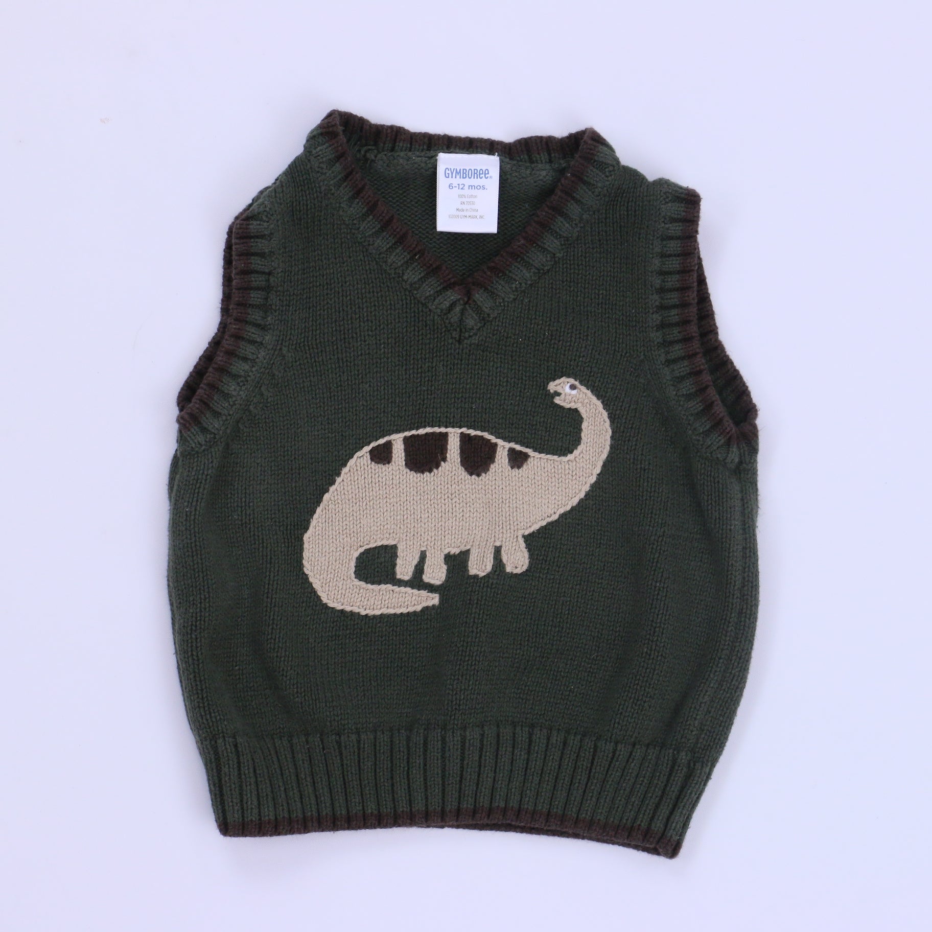 Gymboree Boys Green Sweater Vest Size: 6-12 Months Green
