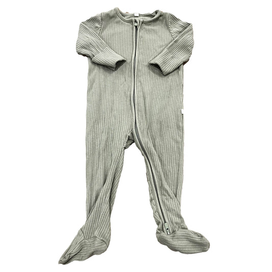 Mori Boys Green 1-piece footed Pajamas Size: 3-6 Months Green