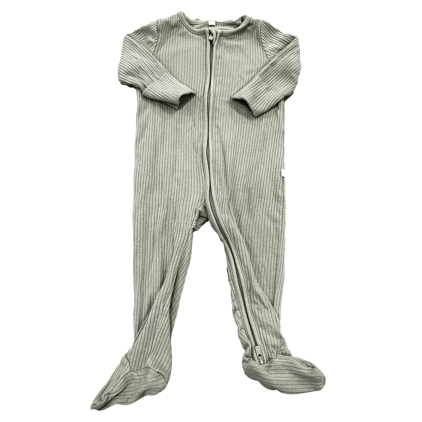 Mori Boys Green 1-piece footed Pajamas Size: 3-6 Months Green