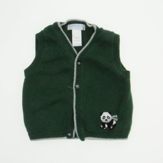 Janie and Jack Boys Green Vest Size: 6-12 Months Green