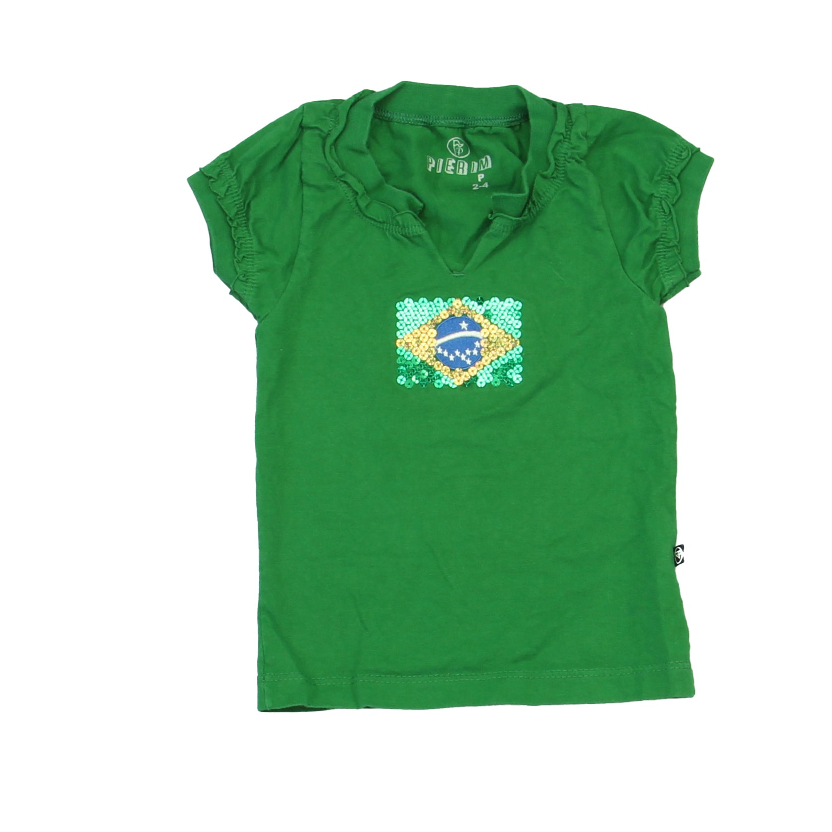 Pierim Girls Green T-Shirt Size: 2-4T Green