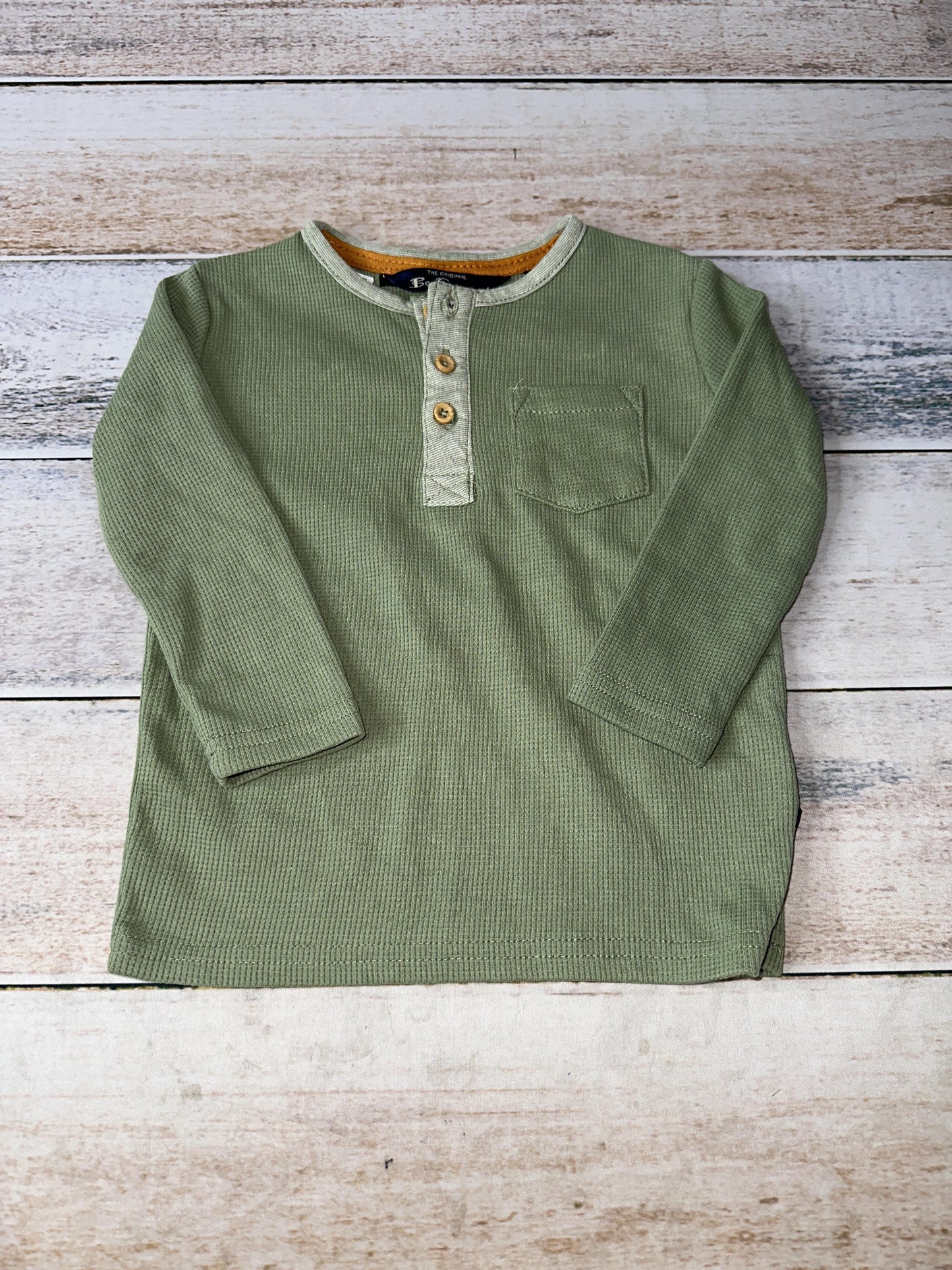 Ben Sherman Boys green Long Sleeve Shirt Size: 18 months green