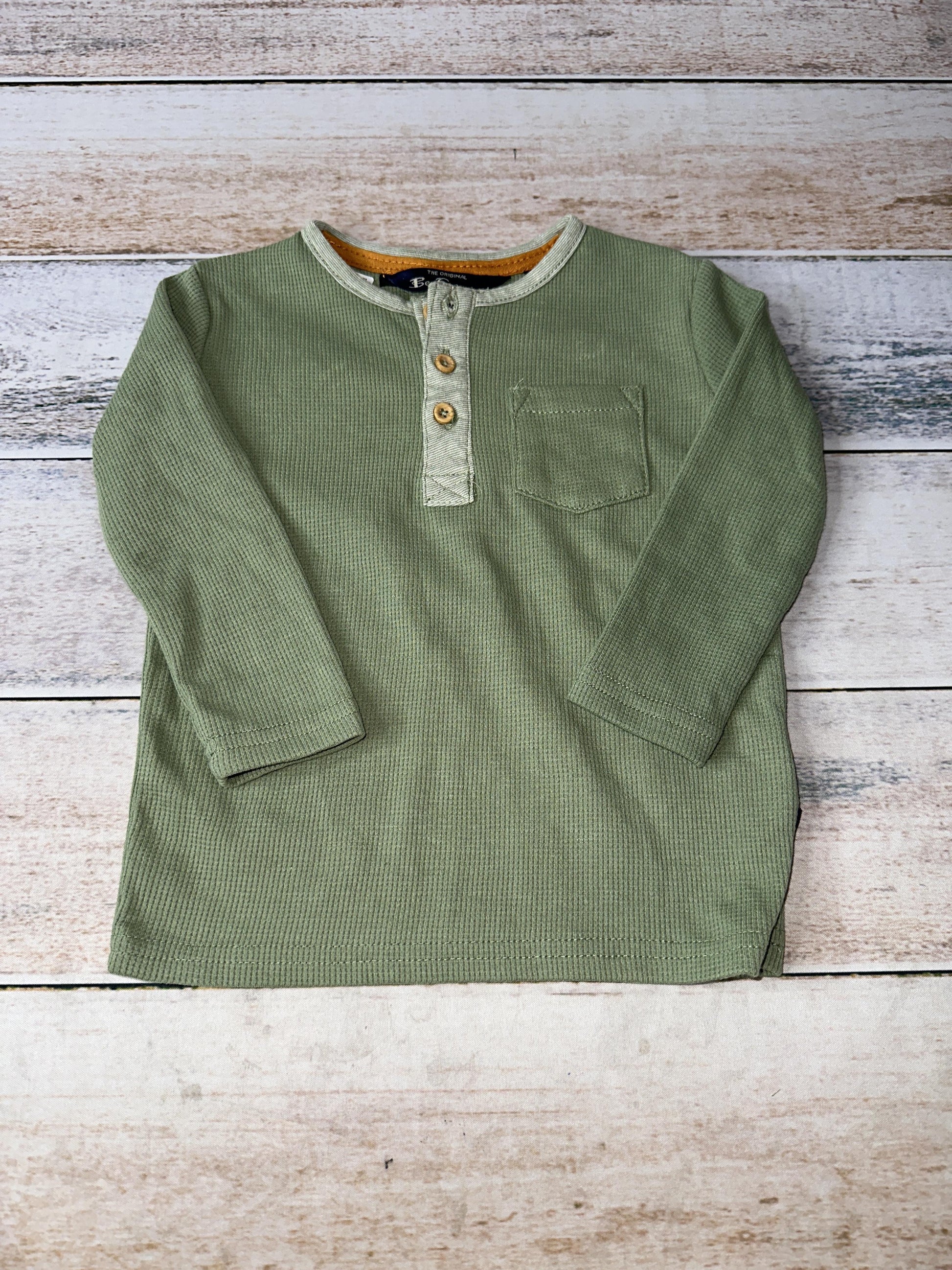 Ben Sherman Boys green Long Sleeve Shirt Size: 18 months green