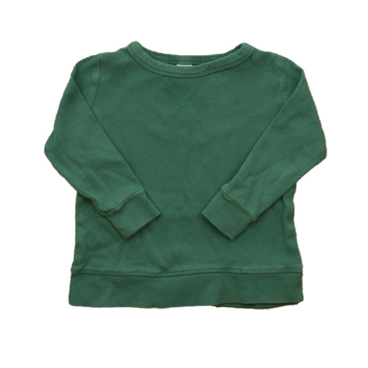 Kate Quinn Organics Girls Green Long Sleeve Shirt Size: 18-24 Months