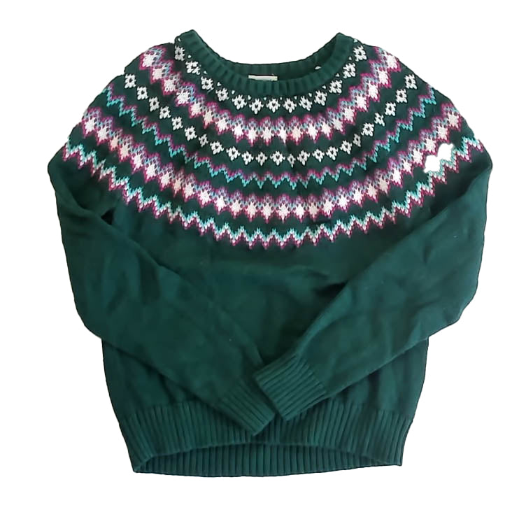 Crewcuts Girls Green Sweater Size: 8-9 Years Green