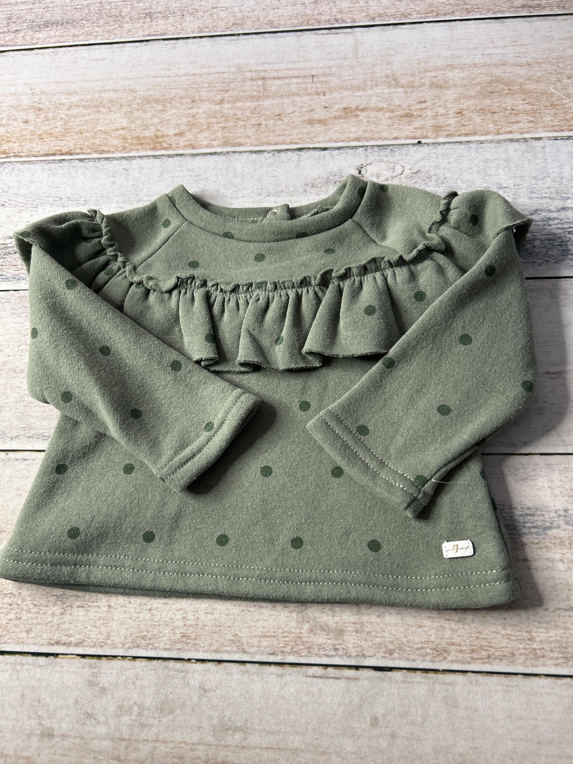 7 For All Mankind Girls green Sweater Size: 6-9 months green