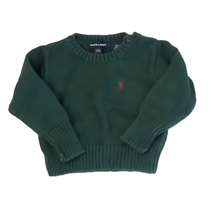 Ralph Lauren Boys Green Sweater Size: 3-12 Months Green