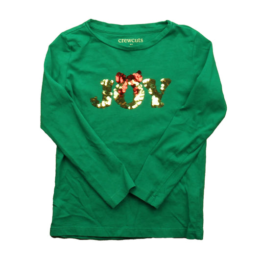 Crewcuts Girls Green Long Sleeve T-Shirt Size: 4-5T Green
