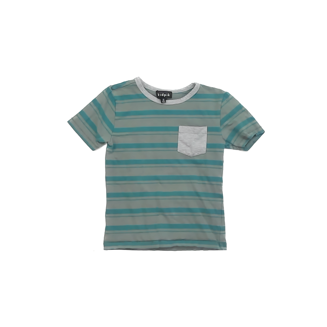 Kidpik Boys Green T-Shirt Size: 5-6 Years Green
