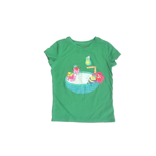 Cat & Jack Girls Green T-Shirt Size: 6 Years Green