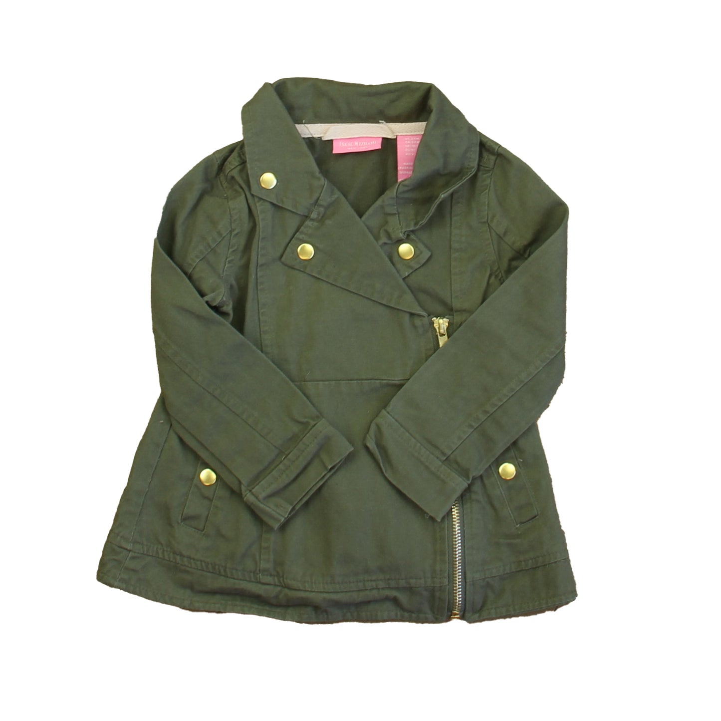 Isaac Mizrahi Girls Green Jacket Size: 24 Months