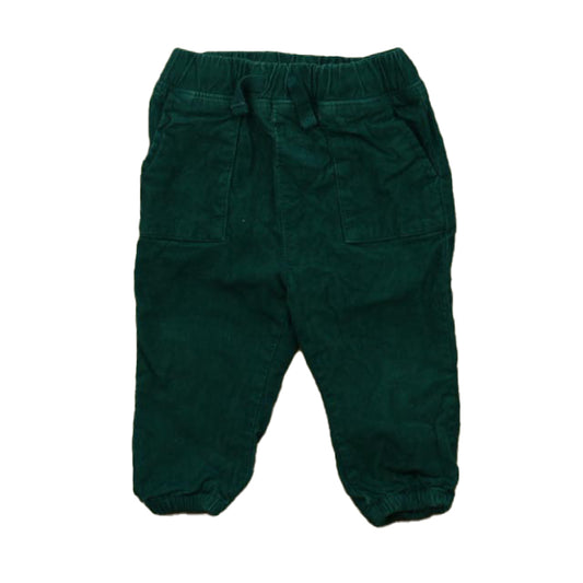 Hanna Andersson Girls Green Corduroy Pants Size: 6-12 Months