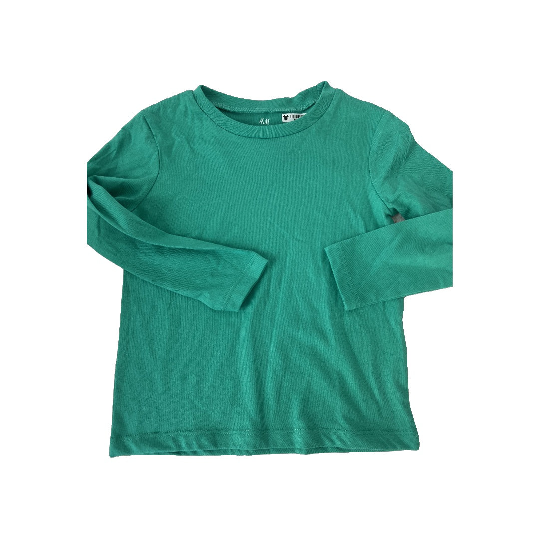 H&M Boys green Long Sleeve Shirt Size: 3T green