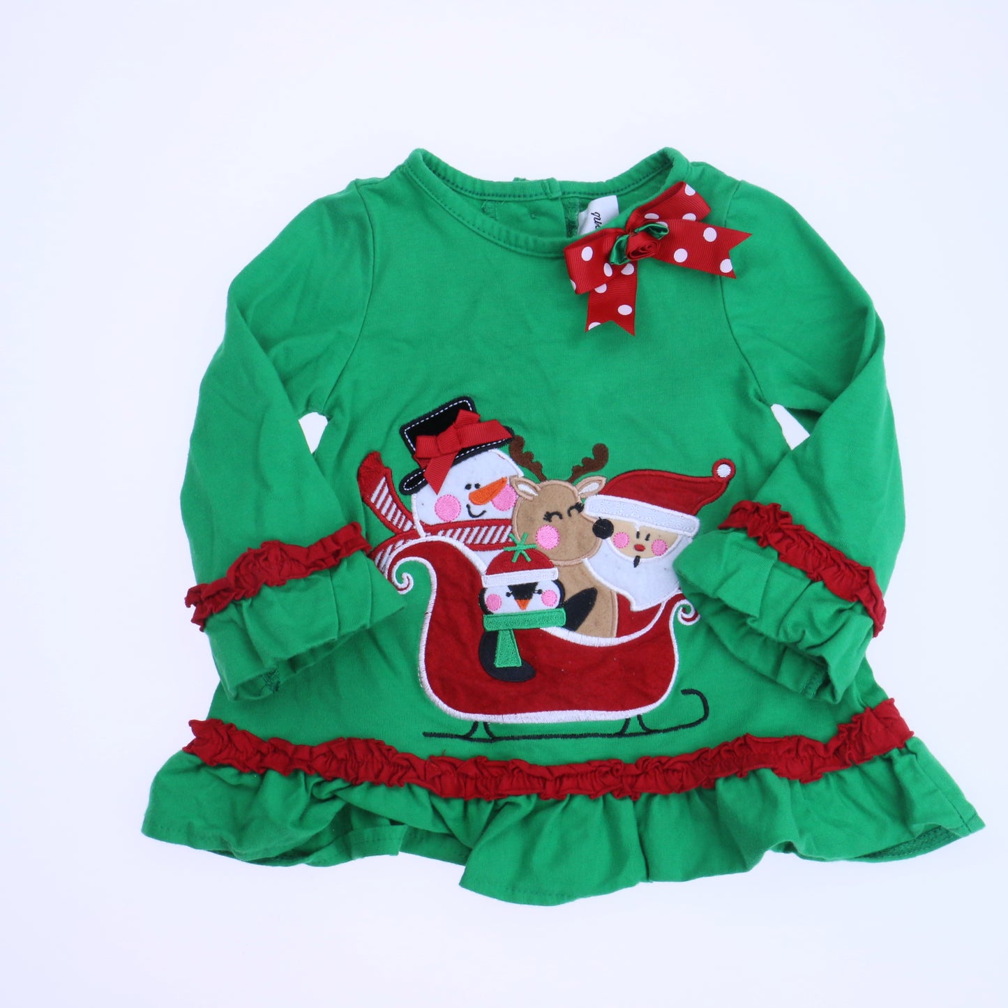 Rare Editions Girls Green Long Sleeve Shirt Size: 18 Months Green