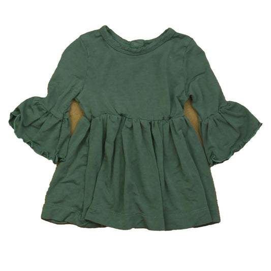 Kate Quinn Organics Girls Green Dress Size: 0-3 Months