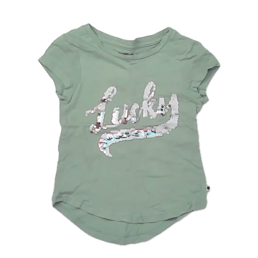 Lucky Girls Green T-Shirt Size: 4T Green