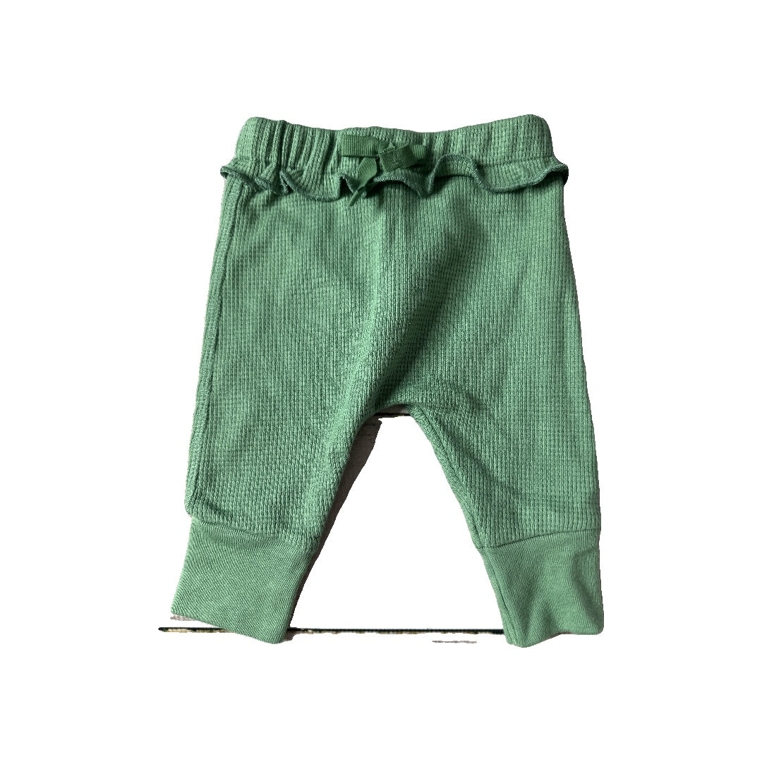 Oliver & Rain Unisex green Pants Size: 3 months green