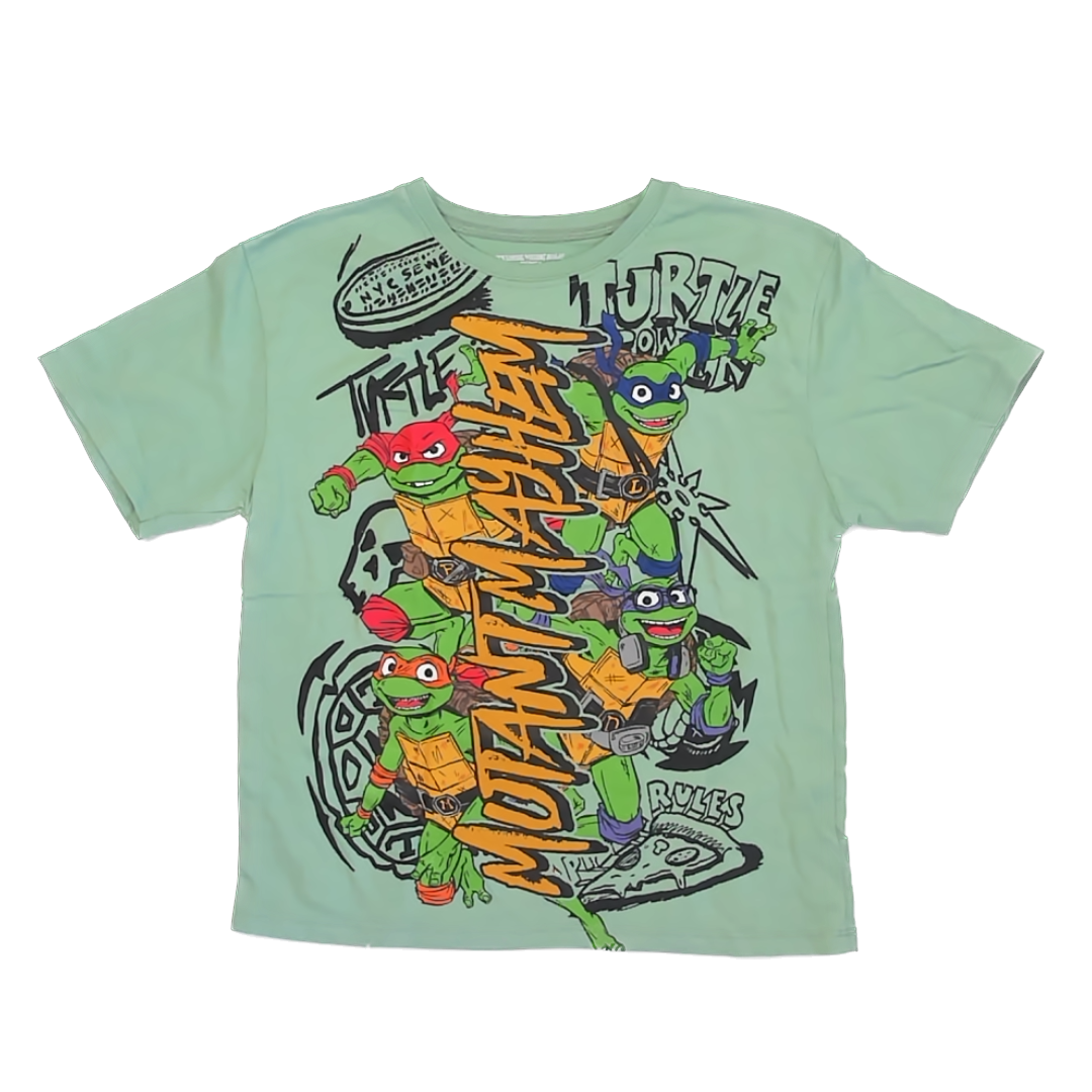 Teenage Mutant Ninja Turtles Boys Green T-Shirt Size: YLG (14-16 Years) Green