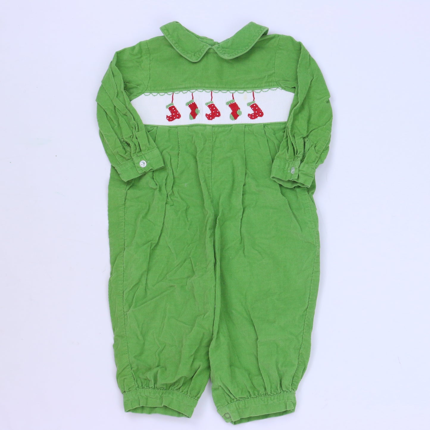 The Travelin Trunk Boys Green Long Sleeve Outfit Size: 18 Months Green