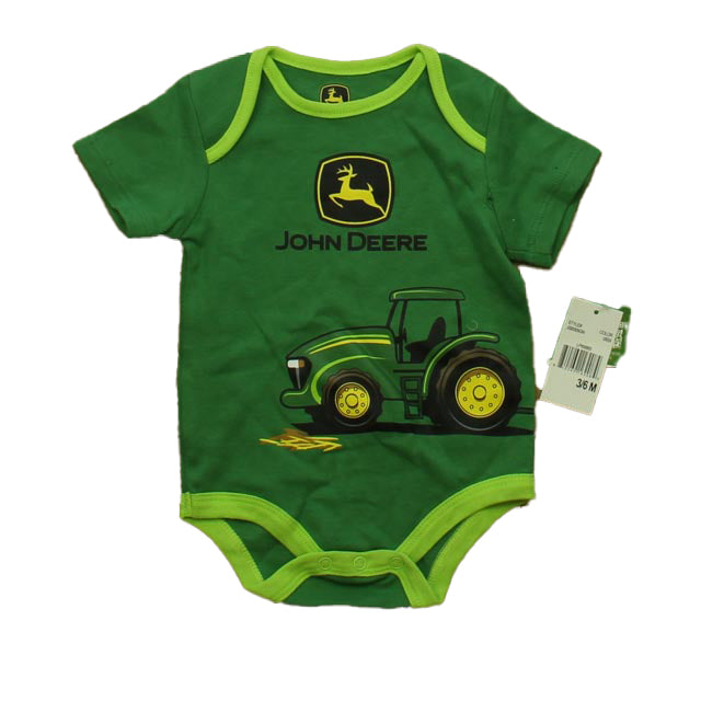 John Deere Boys Green Onesie Size: 3-6 Months Green