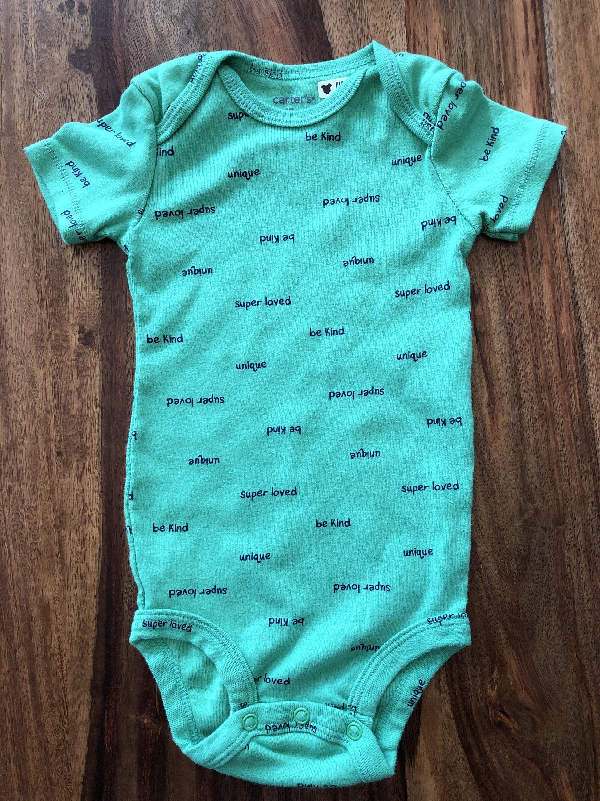 Carters Unisex green Onesie Size: 12 months green