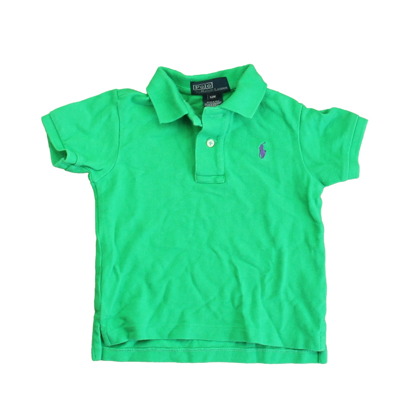 Ralph Lauren Boys Green Polo Shirt Size: 12 Months Green