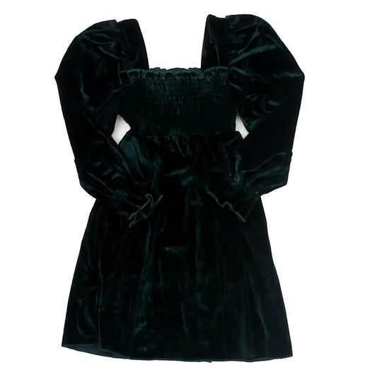 Unknown Brand Girls Green Dress Size: 6 Years Green