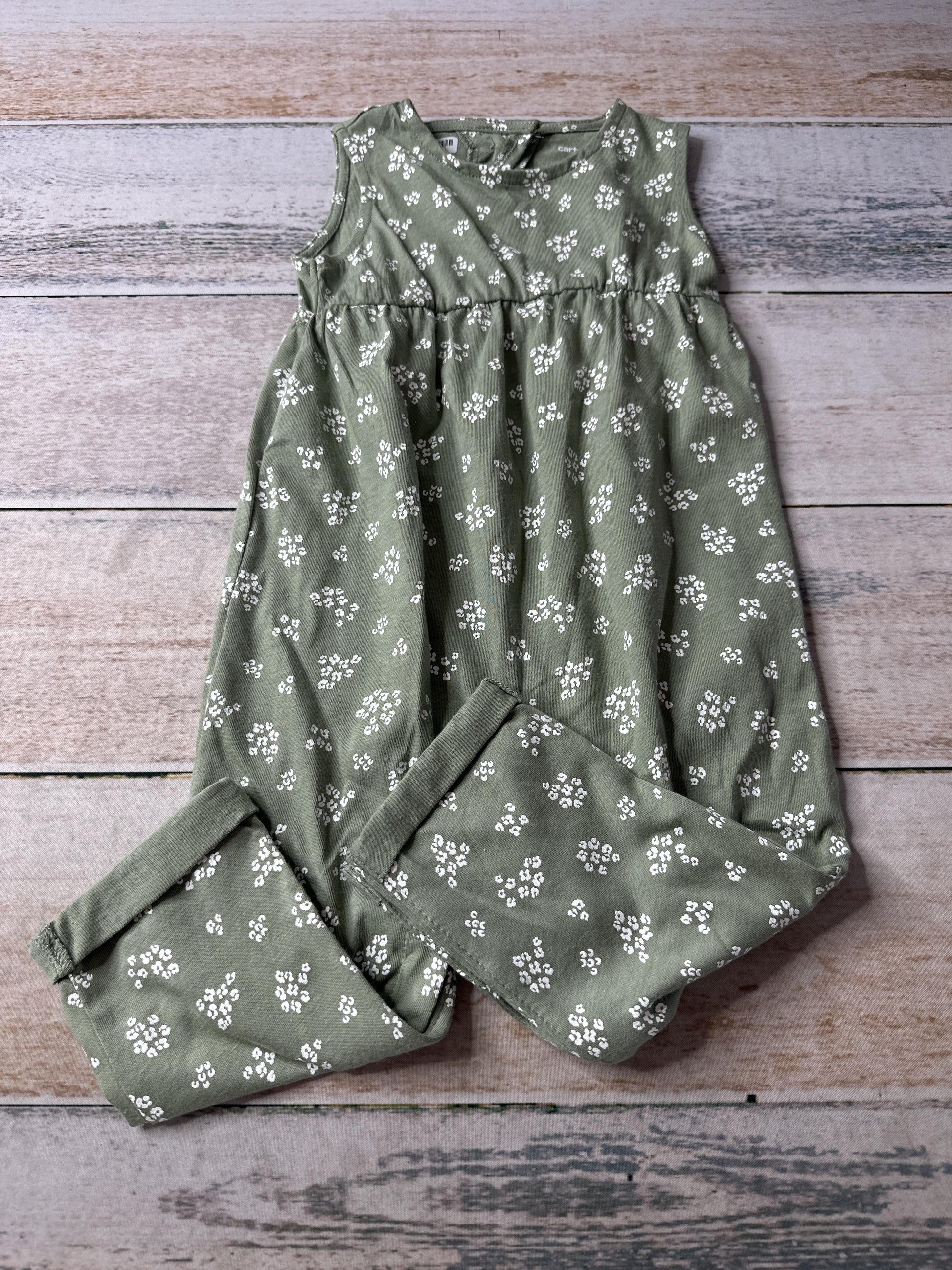 Carters Girls green Romper Size: 9 months green