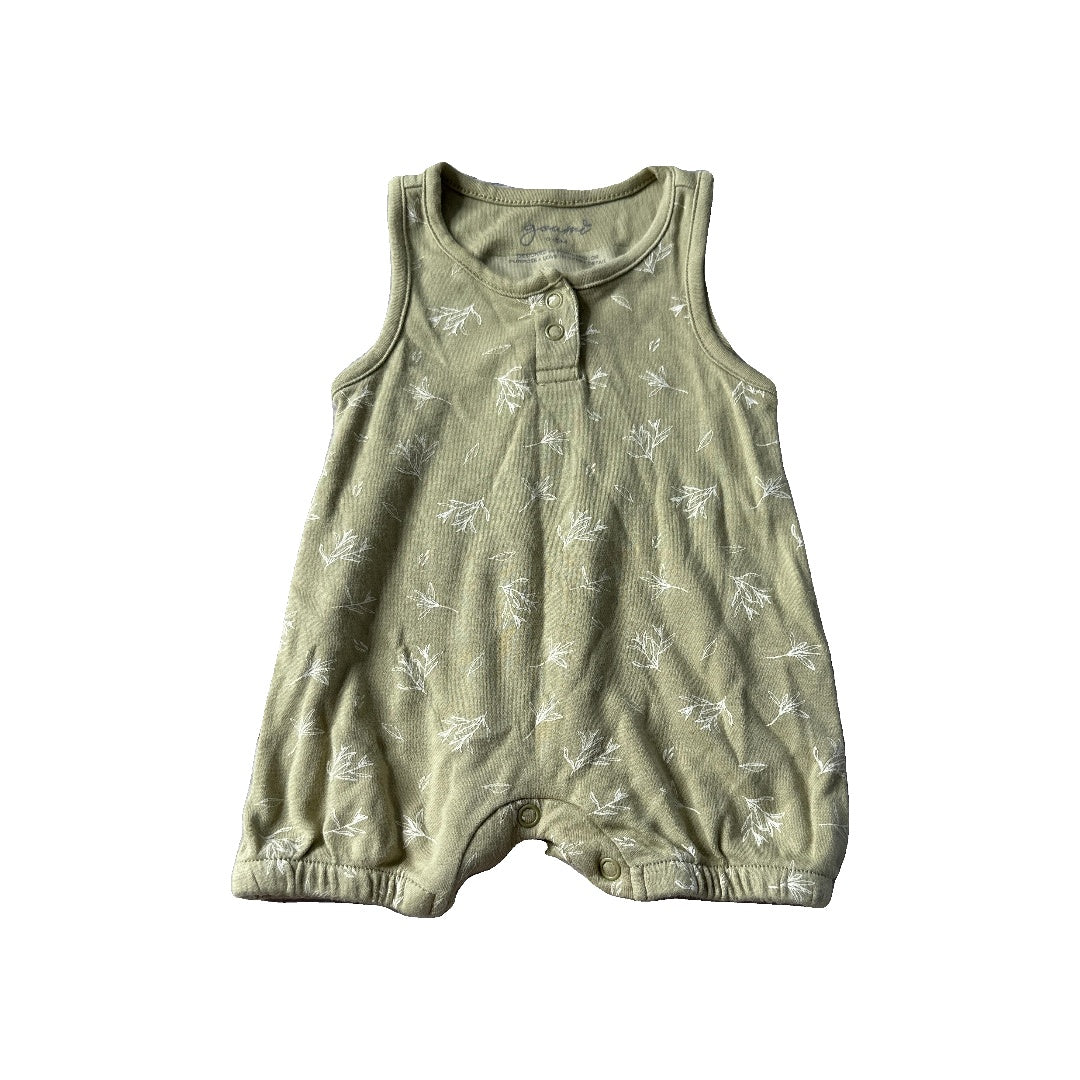 Goumi Unisex green Romper Size: 0-3 months green