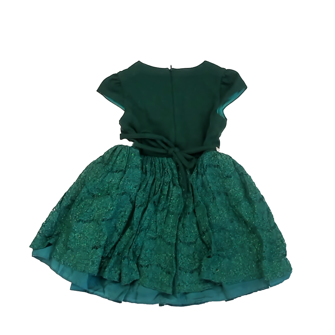 Youngland Girls Green Special Occasion Dress Size: 6 Years Green