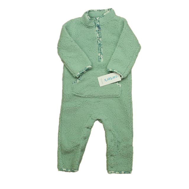 Carter's Girls Green Long Sleeve Outfit Size: 18 Months Green