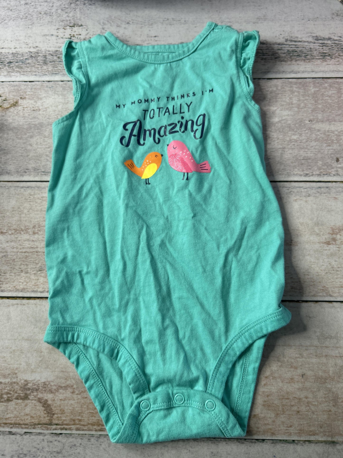 Carters Girls green Shirt Size: 18 months green