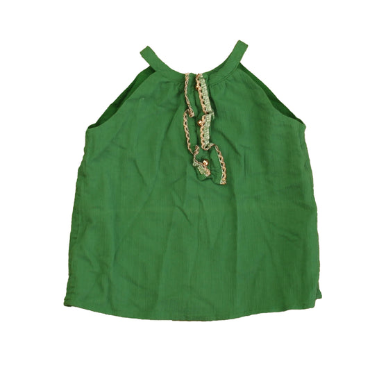 Janie and Jack Girls Green Blouse Size: 2T Green