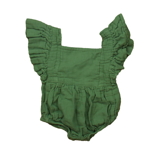 Kate Quinn Organics Girls Green Romper Size: 3-6 Months