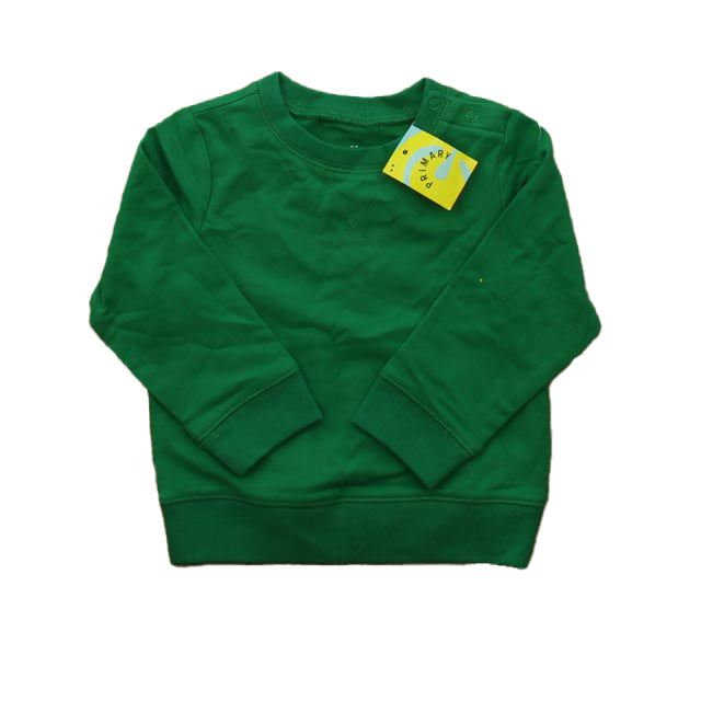 Primary.com Boys Green Long Sleeve Shirt Size: 12-18 Months