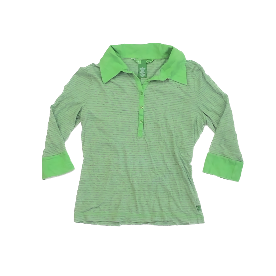 Roxy Girls Green Long Sleeve Shirt Size: Junior M (14-16 Years) Green