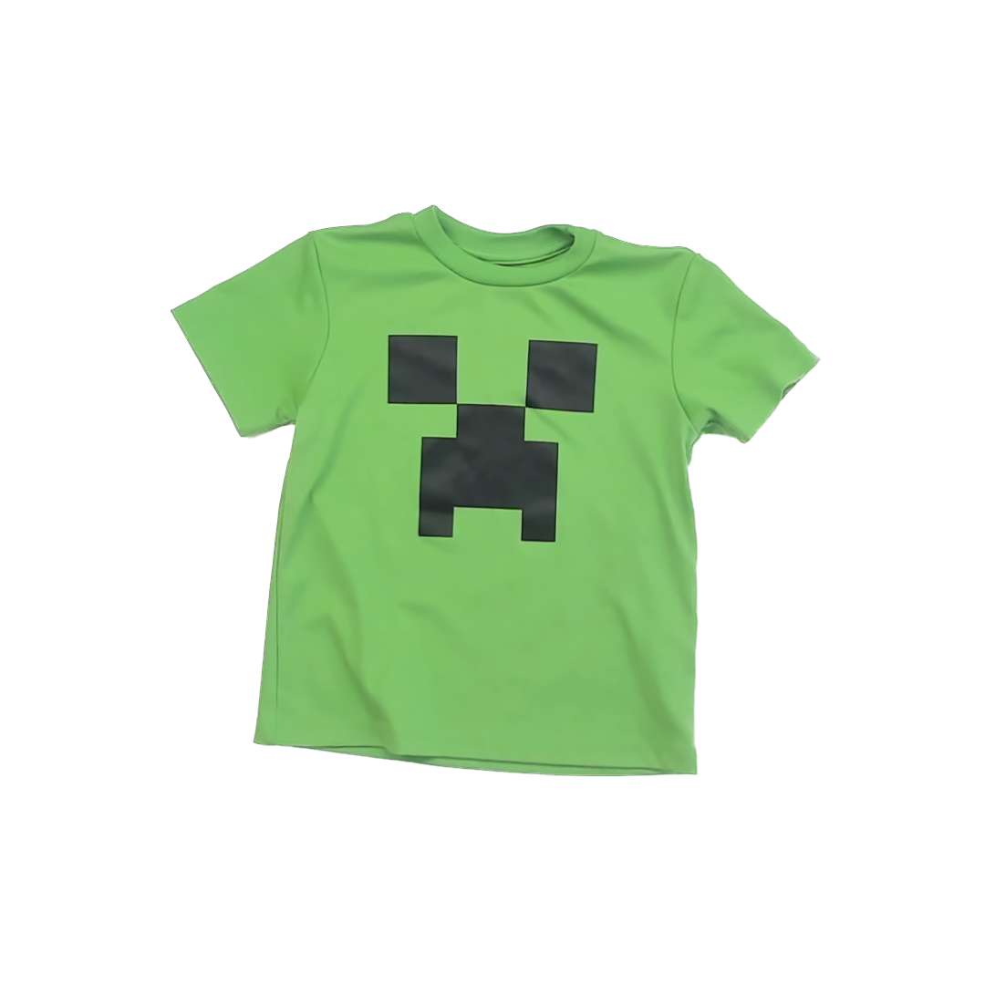 Minecraft Boys Green T-Shirt Size: 6 Years Green