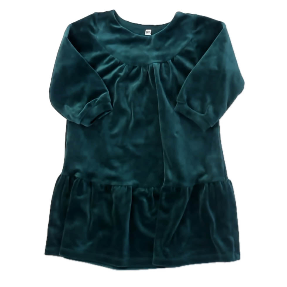 Tea Collection Girls Green Dress Size: 5T Green
