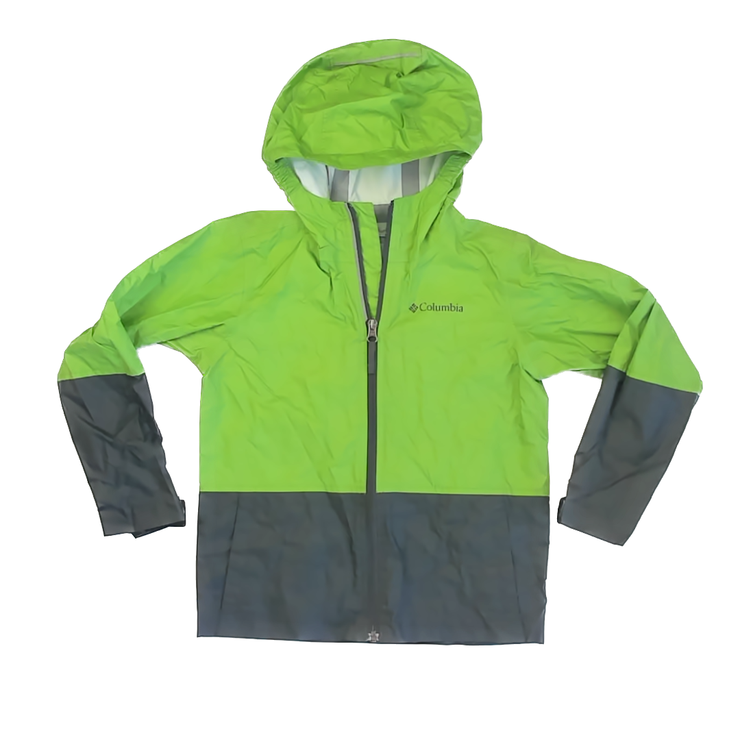 Columbia Boys Green Rain Coat Size: 6-7 Years Green