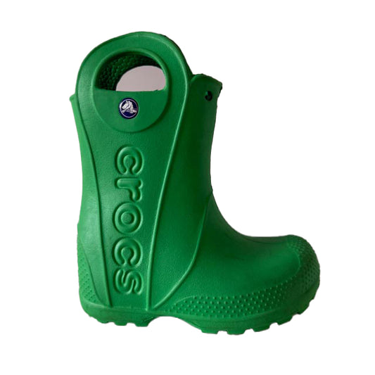 Crocs Boys Green Rain Boots Size: 8 Toddler