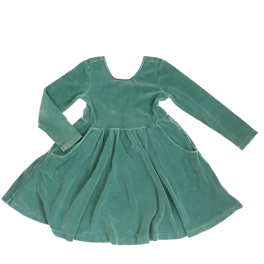 Hanna Andersson Girls Green Dress Size: 5T Green