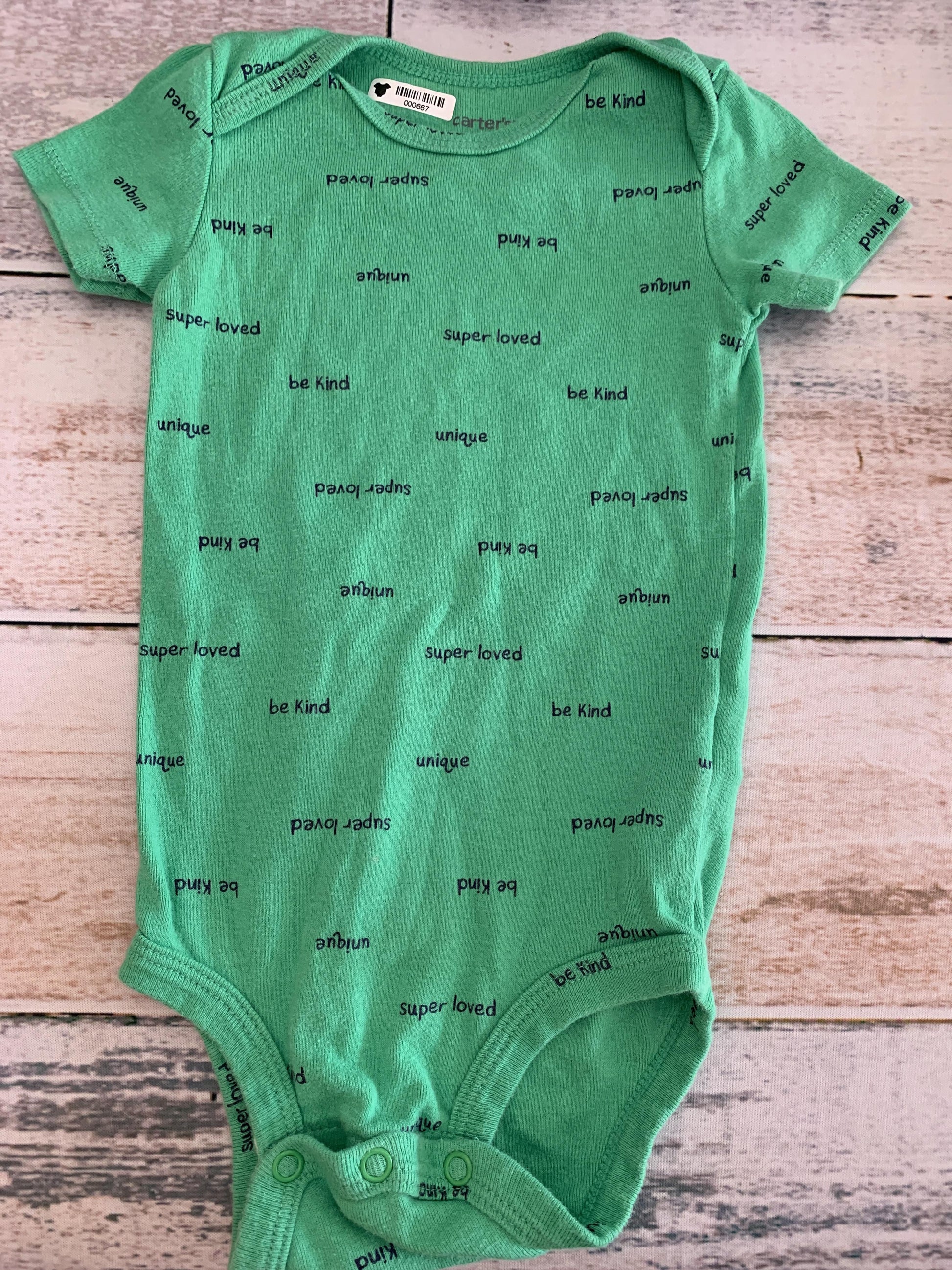 Carters Unisex green Onesie Size: 12 months green