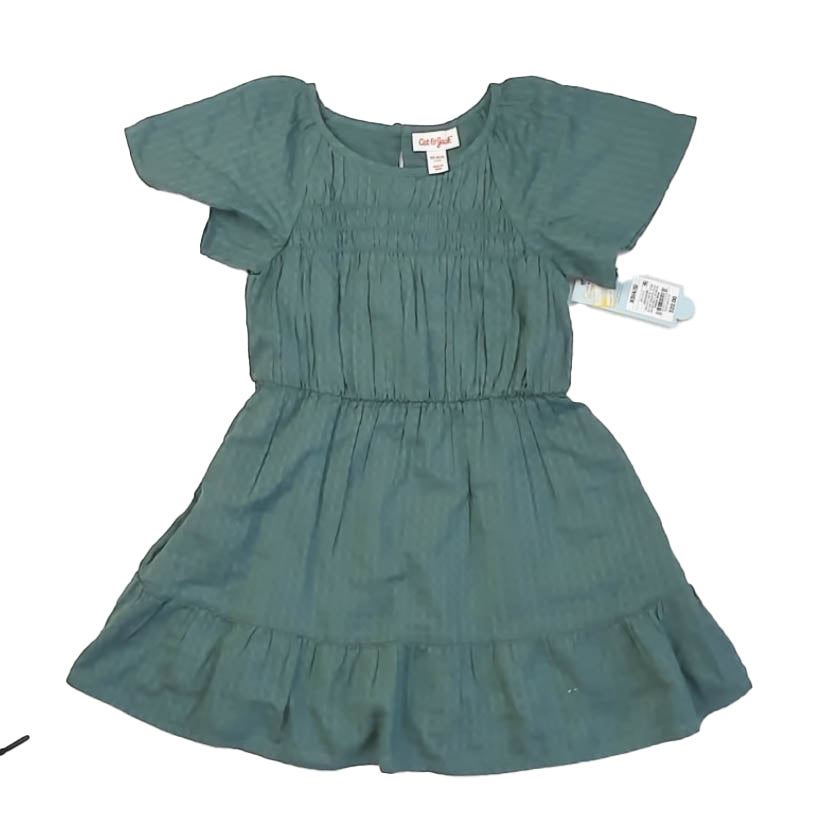 Cat & Jack Girls Green Dress Size: 4T Green
