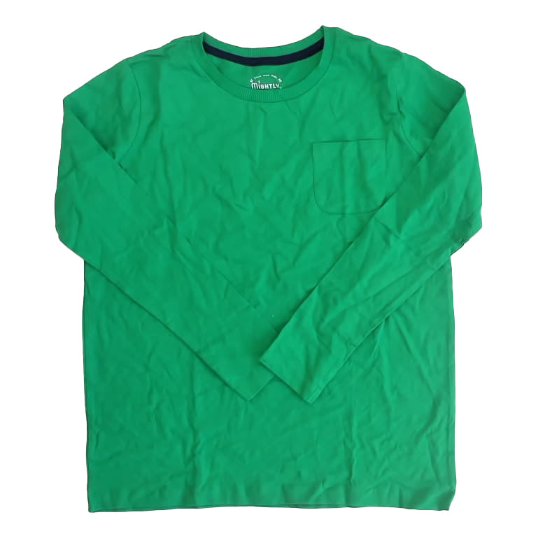 Mightly Boys Green Long Sleeve T-Shirt Size: 14 Years Green