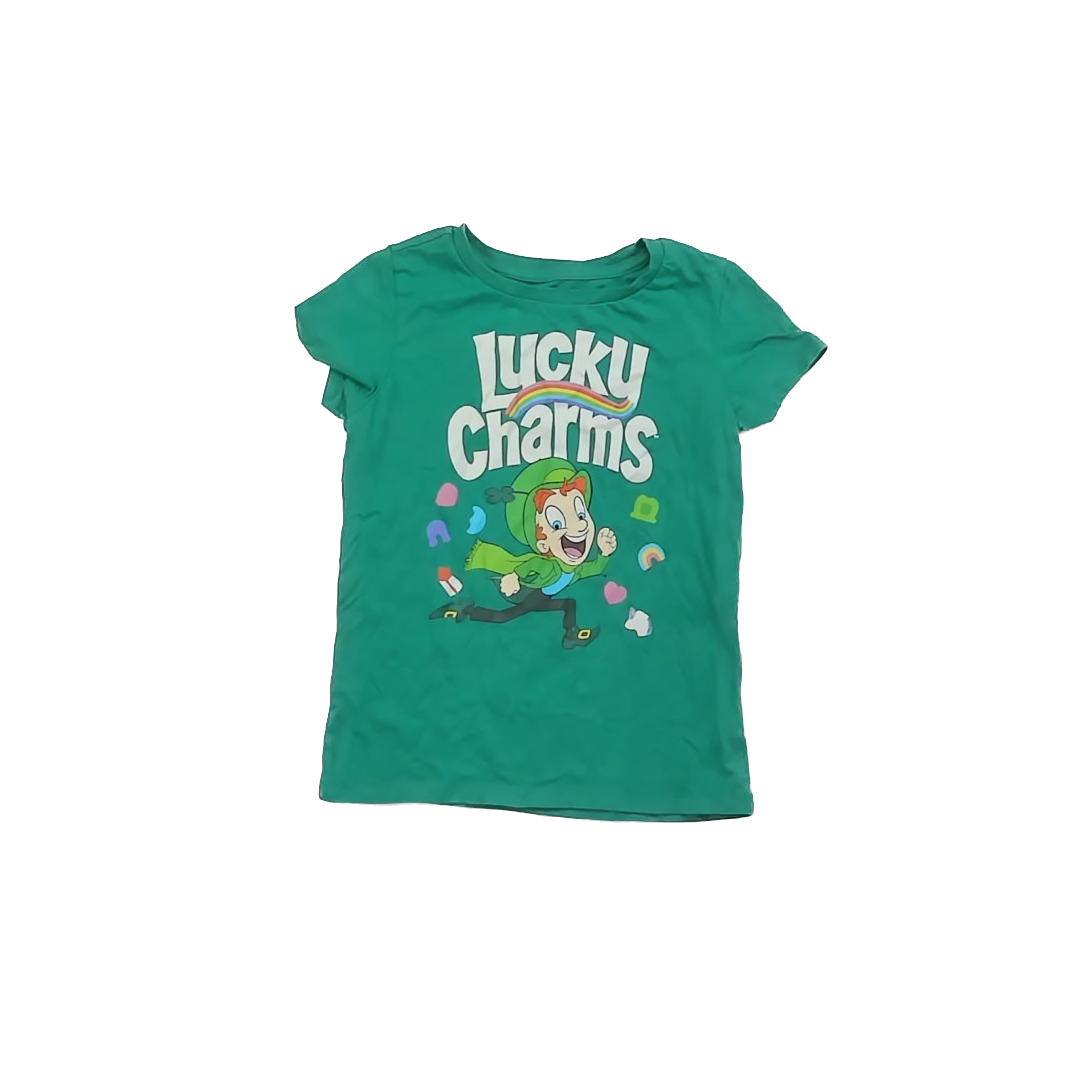Lucky Charms Girls Green T-Shirt Size: M (10-12 Years) Green