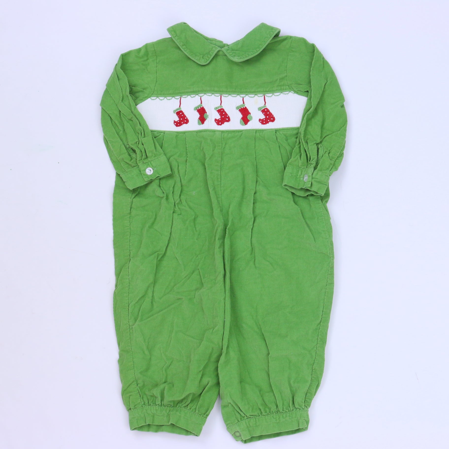 The Travelin Trunk Boys Green Long Sleeve Outfit Size: 18 Months Green